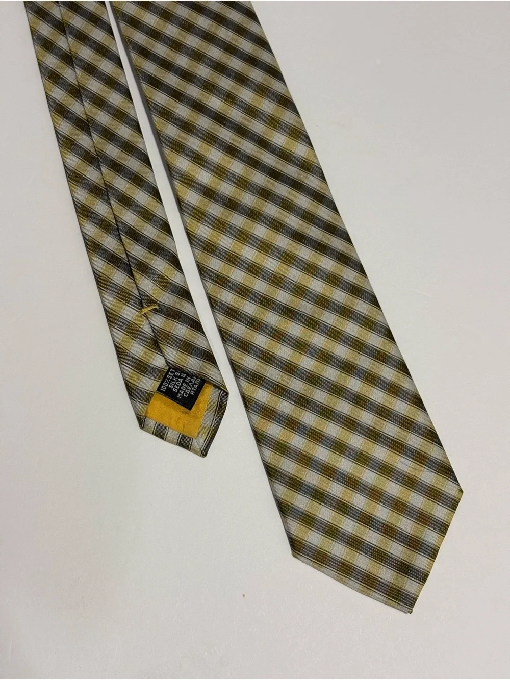 Two Hugo Boss Classic Orange and Yellow Geometric Silk Tie - Men Accessories
